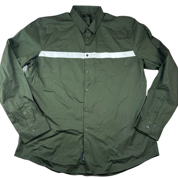 7 Diamonds Men's Green Button Down Shirt - Size XXL - Picture 1 of 5
